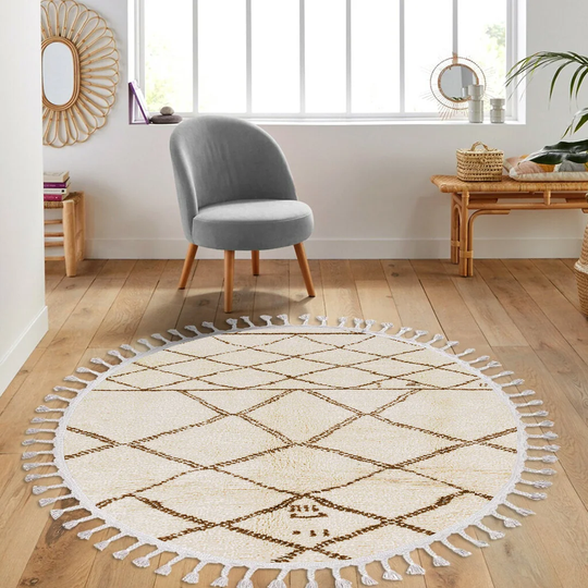 Neff Flatweave Cotton Beige Rug
