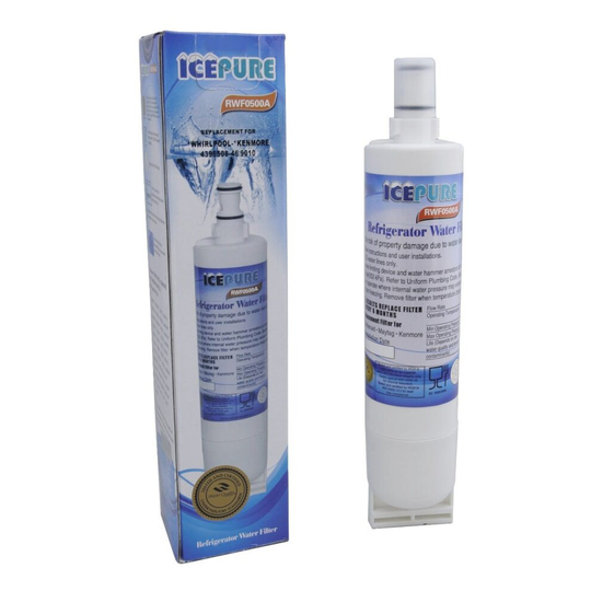 IcePure RFC0500A Compatible Whirlpool SBS002 4396508 Fridge Water Filter