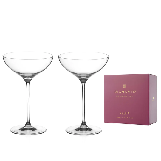 Undecorated 330ml Lead Free Crystal Coupe