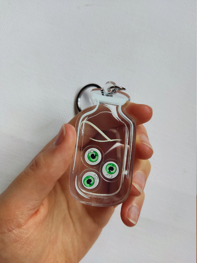 Our Vision Acrylic Shaker Keychain Keyring With Eyeballs | Occult, Witchy Gifts, Potion