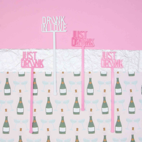 Drunk in Love Cocktail Stirrers | 15 Pack | Bachelorette Party Drink & Cup Stirrer Bridal Gift, Favors, Accessories, Decor, Ideas