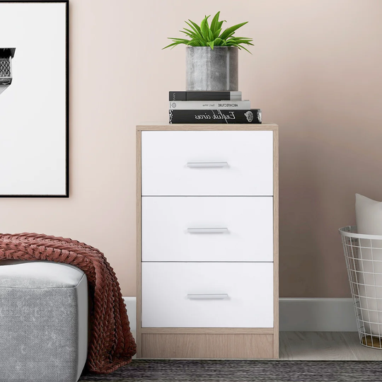 Catlyn 3 - Drawer Bedside Table