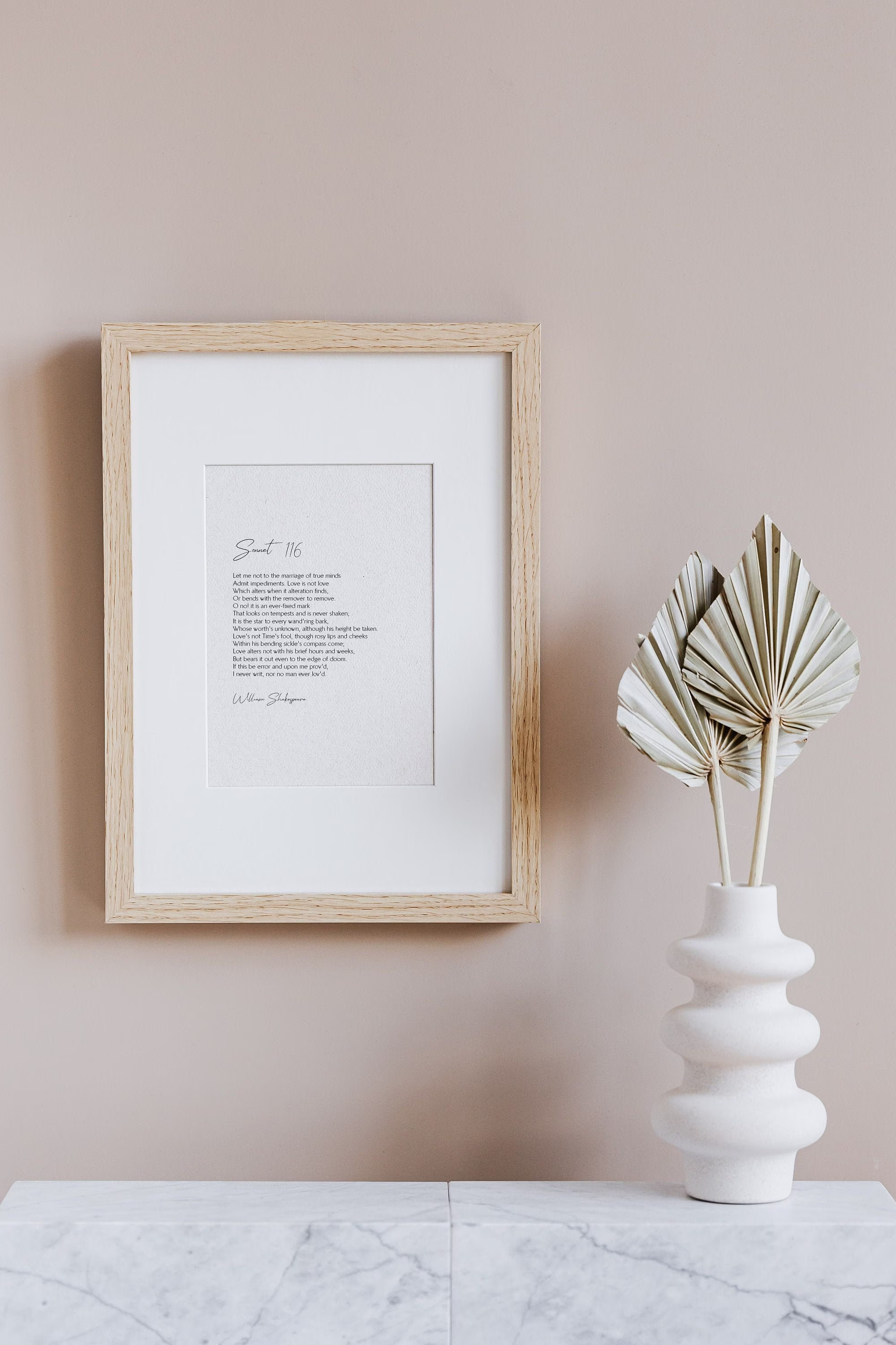 Sonnet 116 Shakespeare Framed Print By William - Let Me Not To The Marriage Of True Minds Print Wedding Gift Anniversary