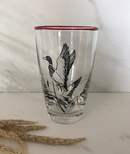 Mcm Vintage Mallard Beer Or Cocktail Glass 1960's