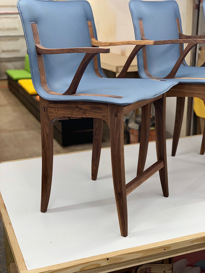 Custom Built Leather Barstool Emi