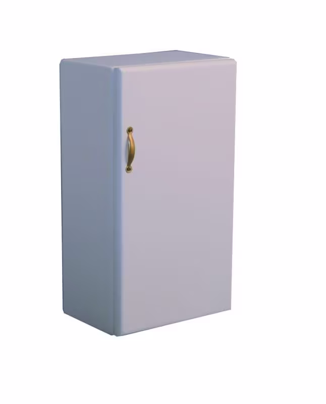 White Fridge With Opening Door For 12Th Scale Dolls House