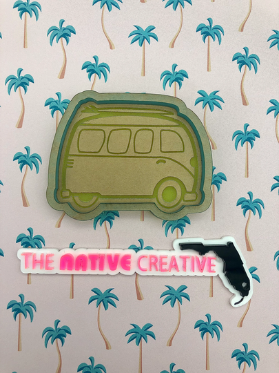 Surfer Van Shaker Palette Silicone Mold For Resin Crafting Made To Order
