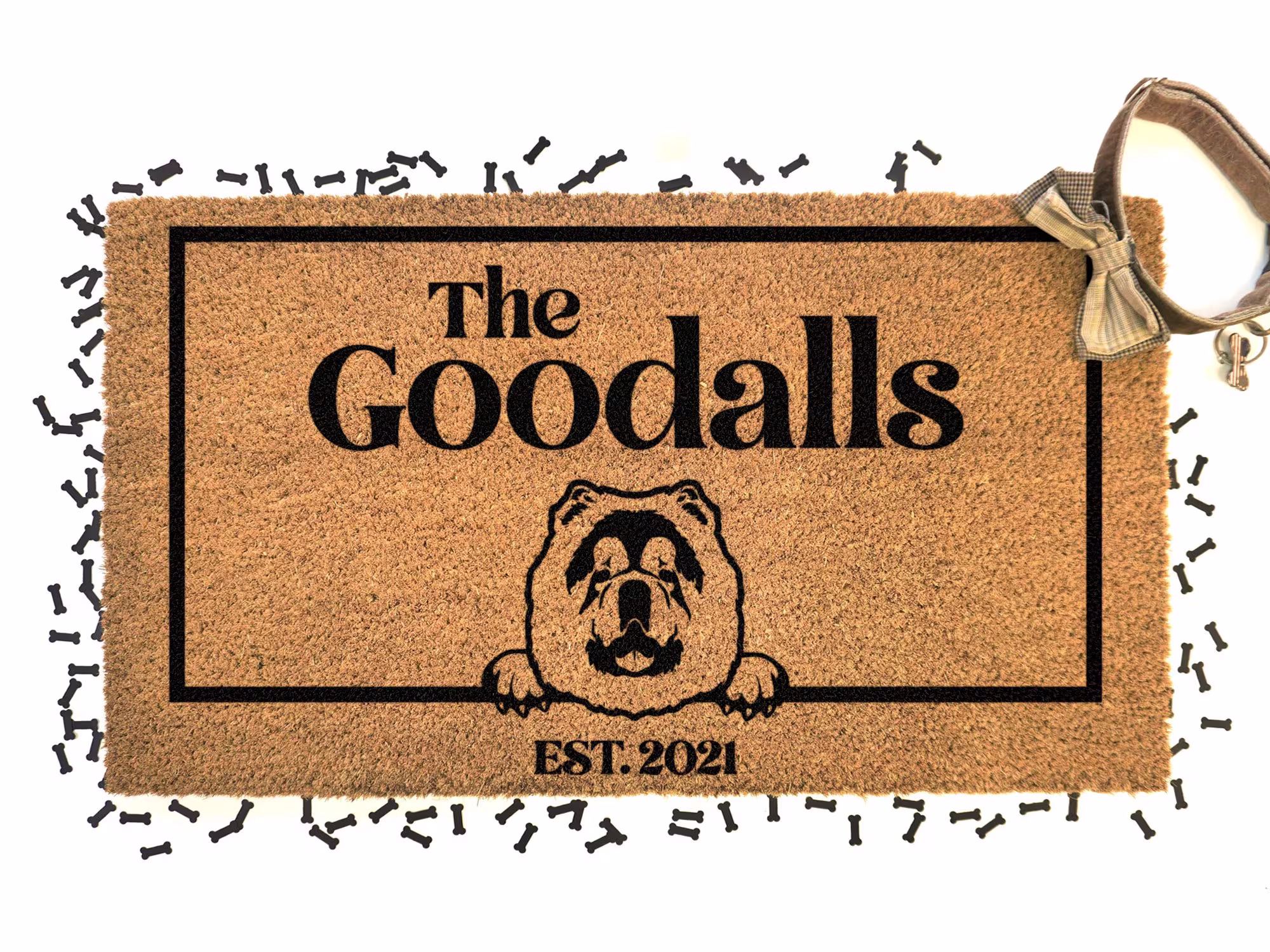 Chow Dog Door Mat - Doormat- Custom Pet Breed Personalized Animal Doormat Gifts Couples Gift