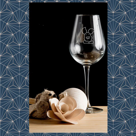 Piglet Winnie The Pooh Engraved On Wine Glass. Beautiful Etched Personalised With Any Name. Design Won't Wear Off Like Vinyl.257