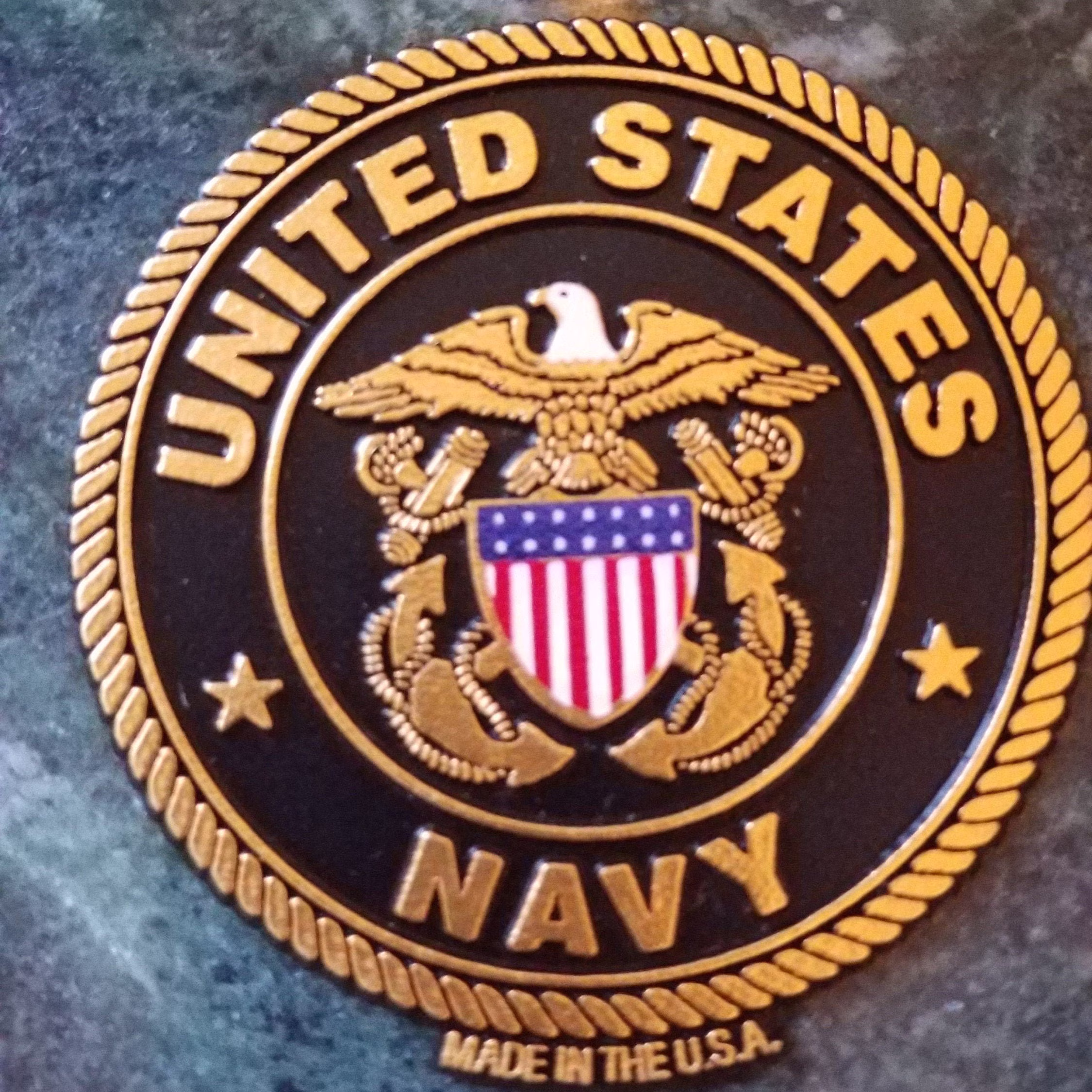 This U.s Navy Magnet Measures Approximately 5 Square Inches With A Thickness Of 0.1