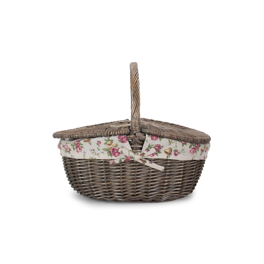 Picnic Basket with Garden Rose Lining
