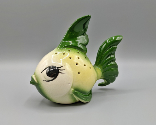 Vintage Ceramic Fish Figurine/Retro Shaker 1950S 50S Kitsch Painted