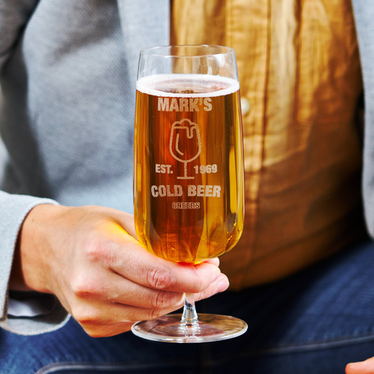 Personalised Stemmed Beer Glass