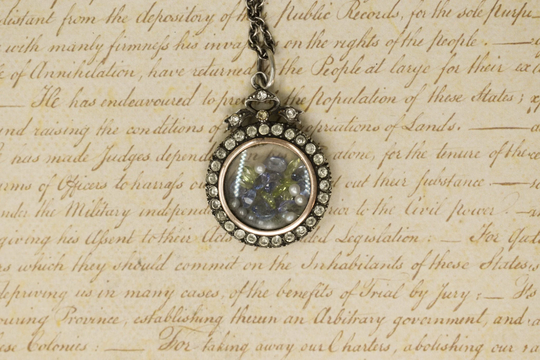 Antique Sterling & 9K Shaker Locket - 1930S Edwardian Locket, Gemstones, Peridot, Amethyst, Pearl