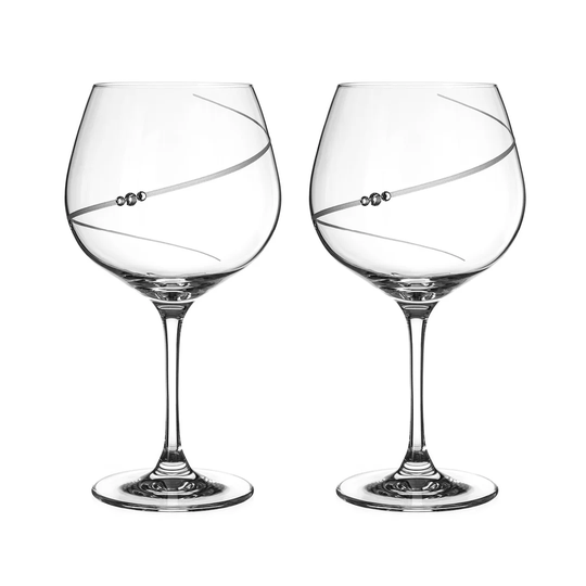 Two Silhouette Gin Glasses