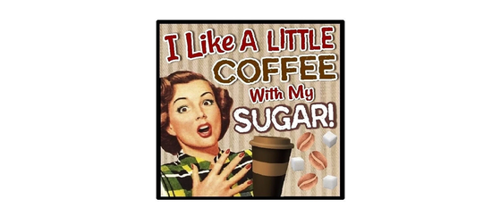 Funny Office Gifts I Like A Little Sugar With My Coffee Retro Refrigerator Magnet Kitchen Decor