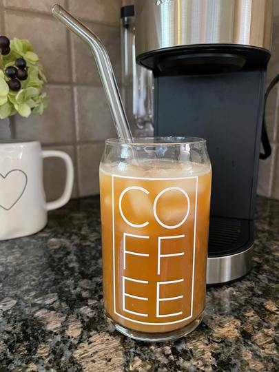 Coffee Soda Can Glass Cup, Iced Coffee Cup, Soda Beer Can, Libby Glass Cup