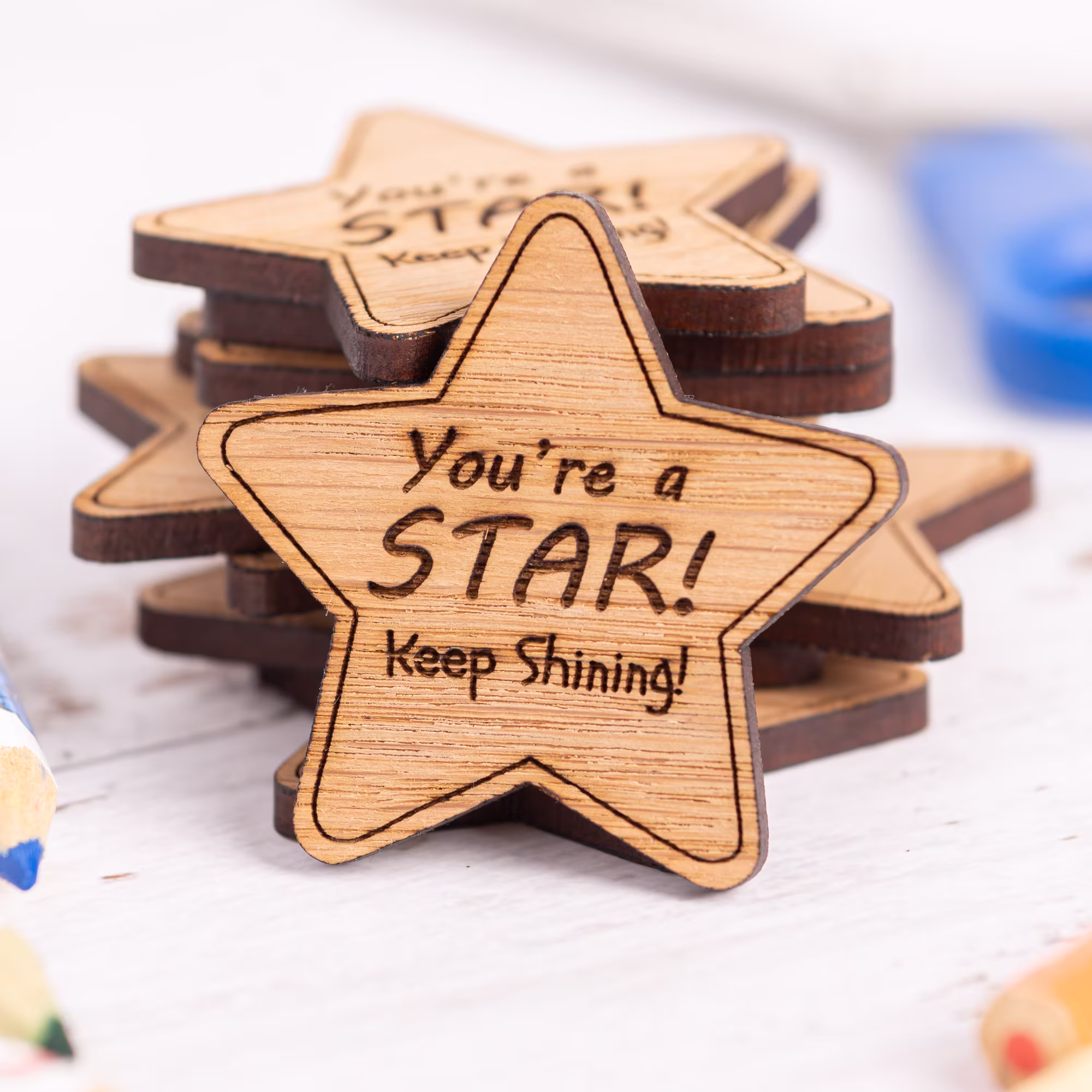 You're A Star Keep Shining, Christmas Teacher Pupil Gift, Personalised Name, Wooden Keepsake Tokens, End Of School, Term
