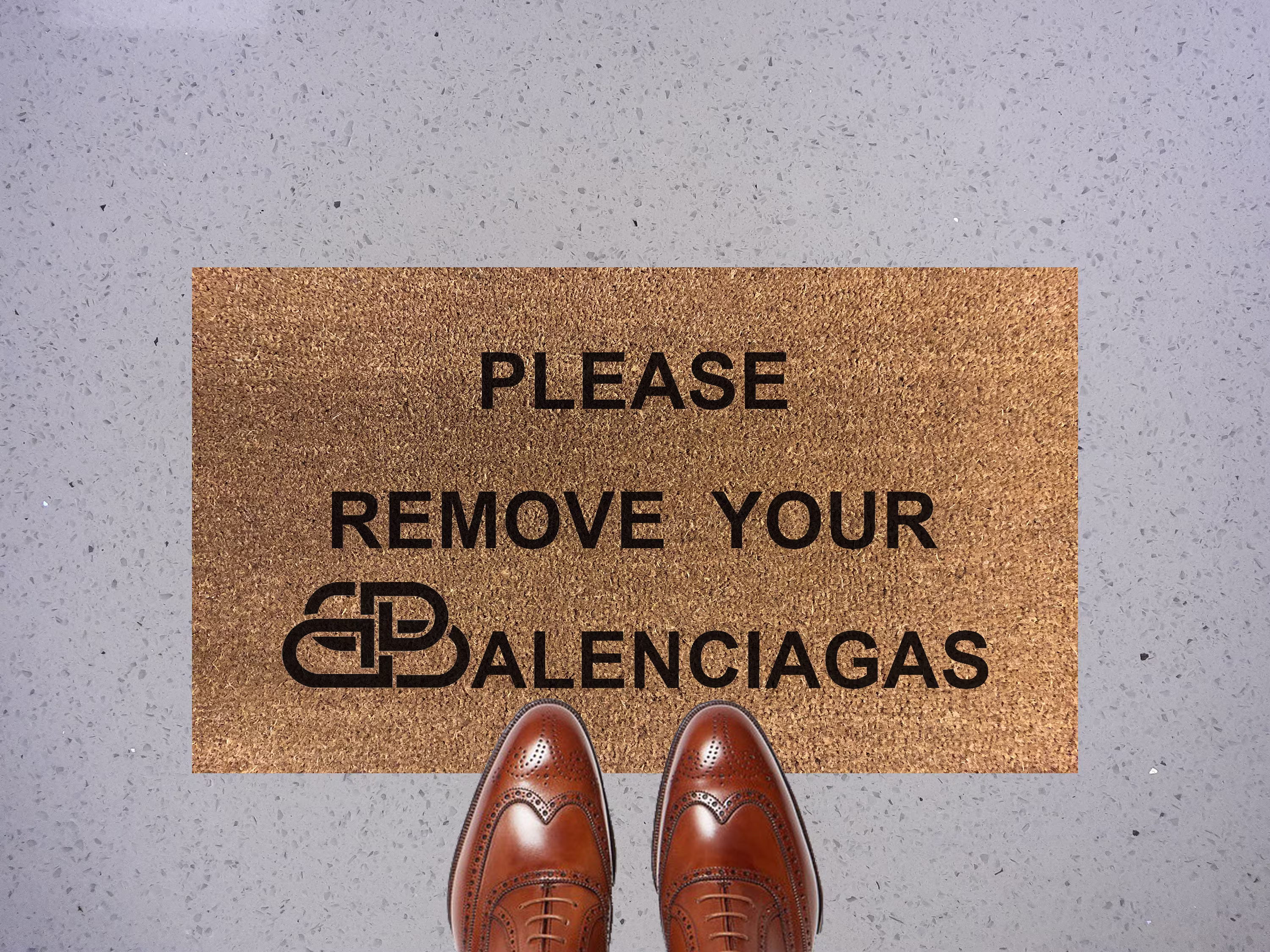 Artisan Kiss Please Remove Your Balenciagas Coir Door Mat Various Sizes Present Gift Unique