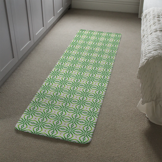 Ledoux Swimwear Fabric Alluring Boho Chic Designer Shaggy Cream/Green Rug