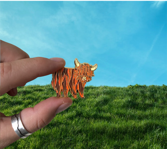 Highland Cow Magnet/Fridge Enamel Refrigerator