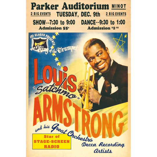'Louis Armstrong Parker Auditorium' Art Print