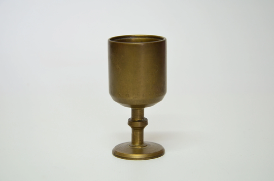 Handmade Brass Goblet, Small Vintage Miniature Cup, Collectible Cup