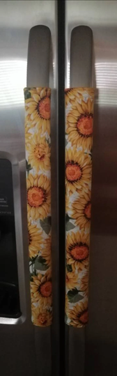 Sunflower Refrigerator Door Handle Cover | Set Of 2/Length 16