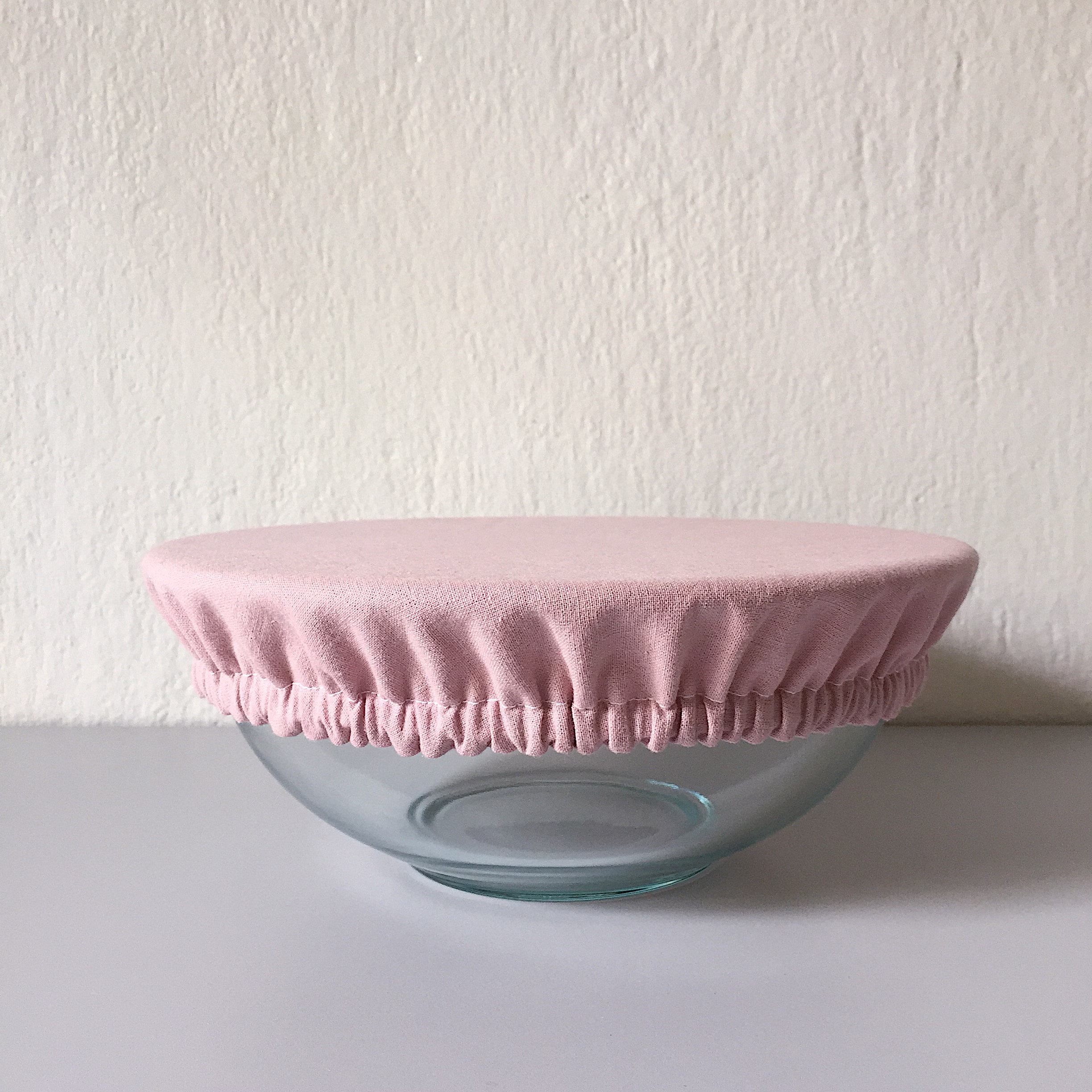 Zero Waste Reusable & Reversible Fabric Bowl Cover - Dusty Pink