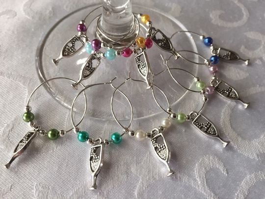 Wine Glass Charms - Prosecco Champagne X 10 Hen Party Gift Stocking Filler Secret Santa