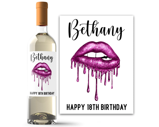 Birthday Wine Label - Custom Labels 18Th Gift Girl Gifts For Girls Decorations