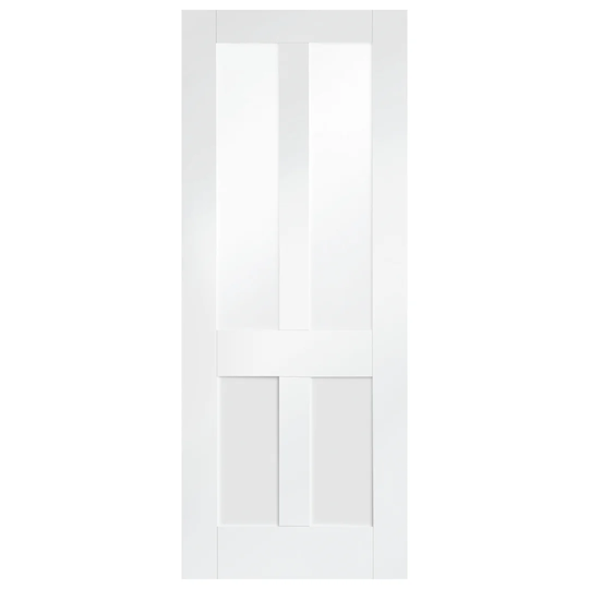 Internal White Primed Malton Shaker with Clear Flat Glass