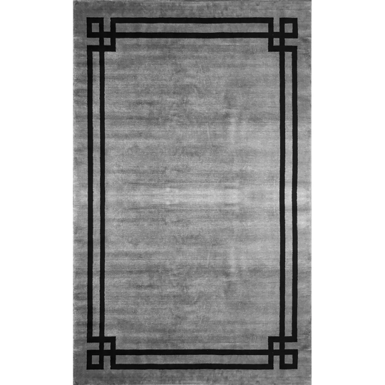 Dannyell Hand Knotted Black/Grey Rug