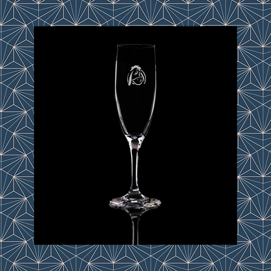 Eeyore Winnie The Pooh Engraved Flute Prosecco Glass. Beautiful Etched Personalised With Name. Design Won't Wear Off Like Vinyl.260