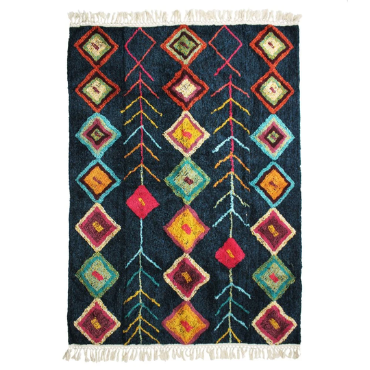 Gainford Tufted Cotton Black Rug