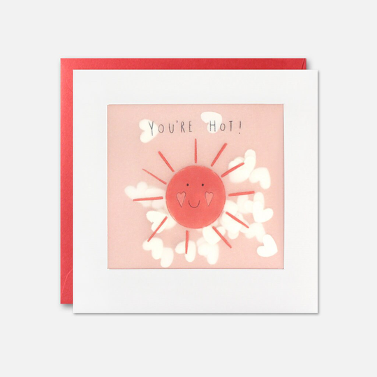 Sun You're Hot Valentine's Day Card With Paper Confetti - Shakies By James Ellis