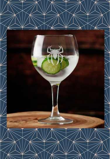 Spiderman Engraved Balloon Gin Glass.beautiful Etched Glass.personalised With Any Name. Design Won't Wear Off Like Vinyl.20