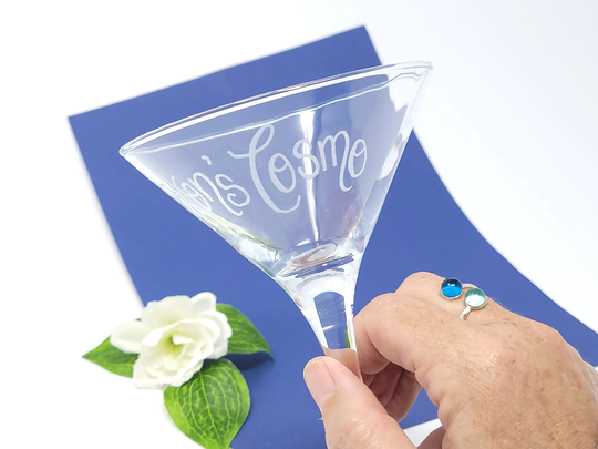 Personalised Cosmopolitan Cocktail Glass, Cosmo Gift, Custom Martini Gift Idea, 30Th, 40Th, 50Th, 60Th Birthday Present