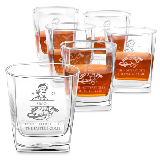 Maverton Engraved Whiskey Tumbler For Man - Classical Glassware Connoisseur Personalised Whisky Glass Him Birthday Gift Dad