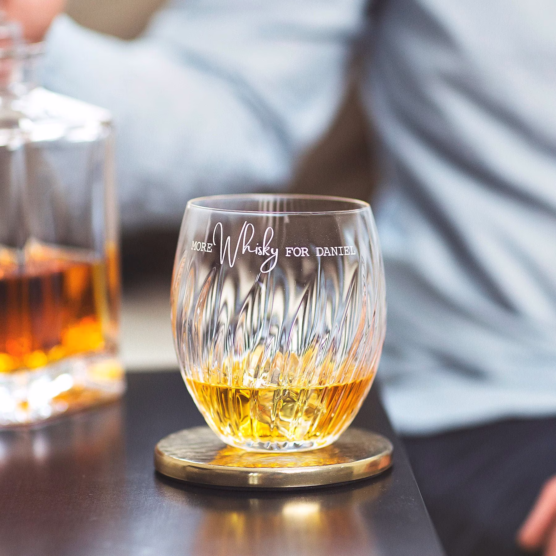 Personalised Whisky Crystal Glass Tumbler Lover Drinker Birthday Gift For Him Dad Grandad Personalized Whiskey - Pct101