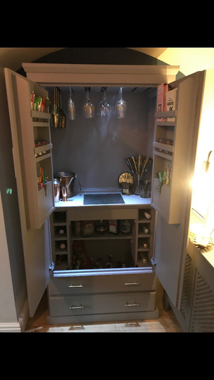 The Highland Handcrafted Bespoke Custom Made To Order Pine Drinks Spirits Cabinet Cupboard Storage