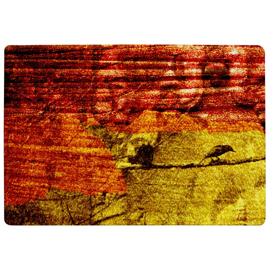 Vaughn Birds on Branch Designer Shaggy Orange/Yellow Rug