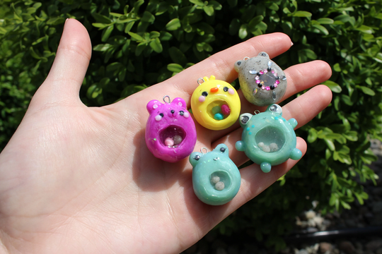 Polymer Clay Animal Shaker Charms