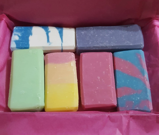 Handmade Vegan Soap Sample Set X6 Smudge Gift Boxed Aura Clearing 50
