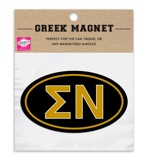 Sigma Nu Oval Fraternity Car Magnet Set Of 2 Removable No Residue All Weather Magnets For Guys & Student Drivers