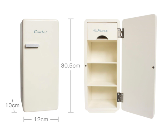 16 Miniature Dollhouse Fridge Freezer Cabinet Doll Kitchen Furniture Props