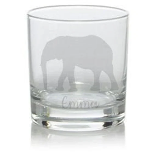 Personalised Elephant Engraved Whisky, Gift, Glass, Gifts, Lover