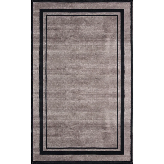 Dannye Hand Knotted Black/Grey Rug