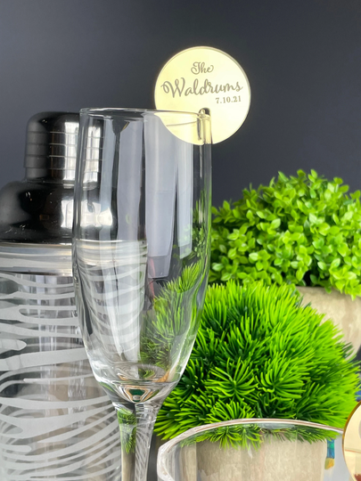 Custom Acrylic Drink Tag, Charm, Place Cards, Customize With Your Deign Grabs Glass For Better Hold