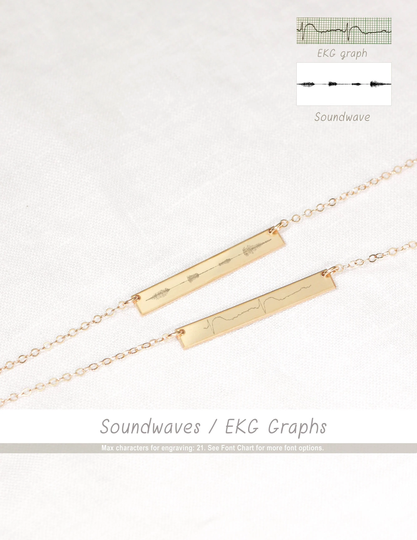 Soundwave Necklace Custom Voice Recording Your